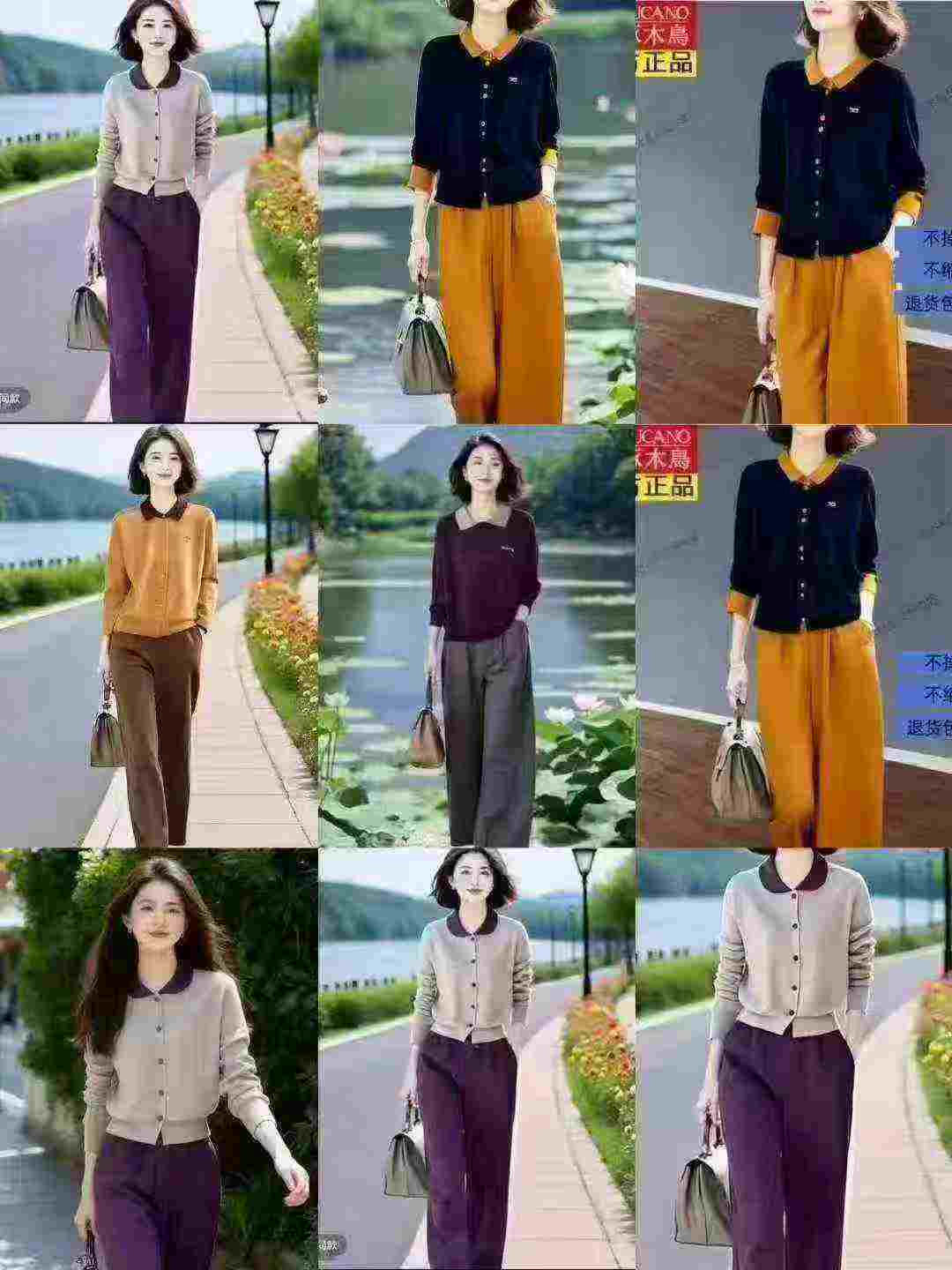 2026 New Colorblock Lapel Polo Top & Pants Two-piece Set, About 510 Sets - Image 7