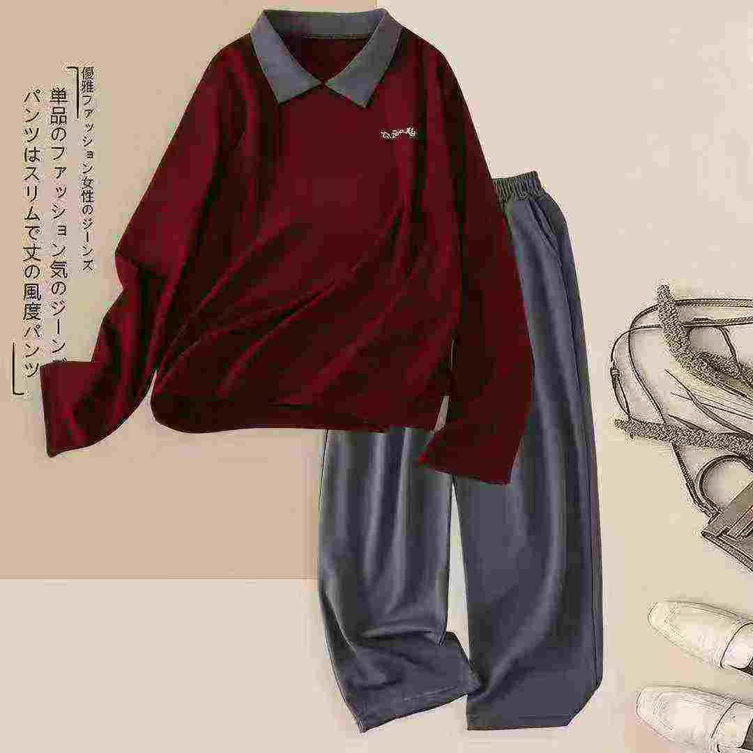 2026 New Colorblock Lapel Polo Top & Pants Two-piece Set, About 510 Sets - Image 8