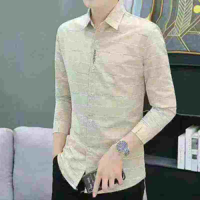 Men's Long Sleeve Slim Fit Shirts Stock Wholesale About 3500 Pieces - Image 2
