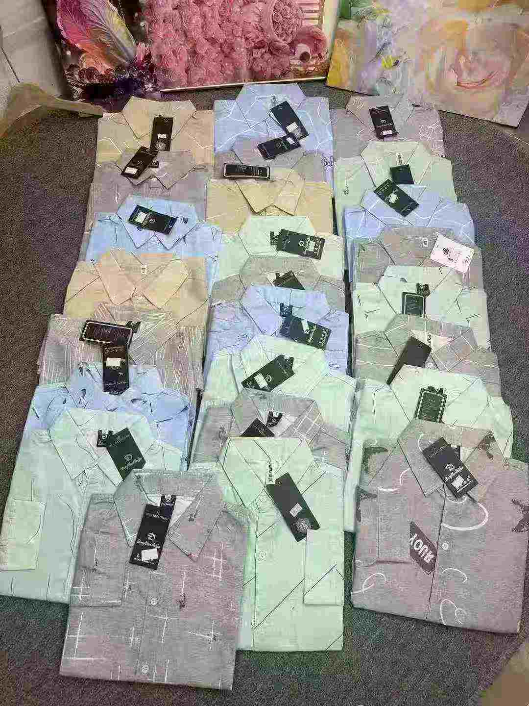 Men's Long Sleeve Slim Fit Shirts Stock Wholesale About 3500 Pieces - Image 8