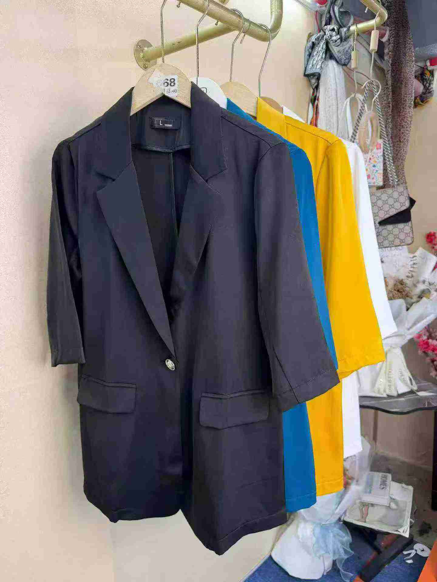High Quality Women's Mid-sleeve Acetate Blazer, 4 Colors, S-4XL, 630 Pcs, Independent Packaging - Image 7