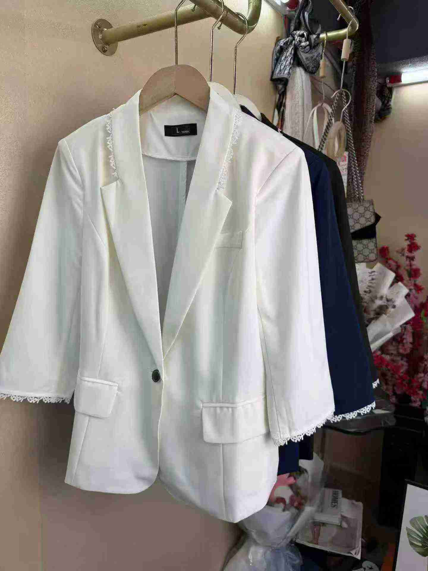 High Quality Women's Mid Sleeve Blazer, 520 Pieces, 3 Colors, S-4XL, Individual Packaging - Image 5
