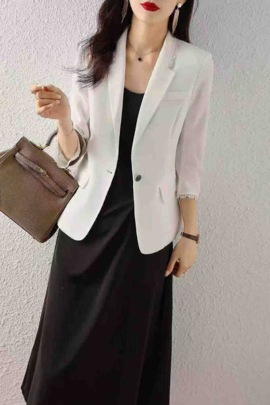 High Quality Women's Mid Sleeve Blazer, 520 Pieces, 3 Colors, S-4XL, Individual Packaging - Image 9