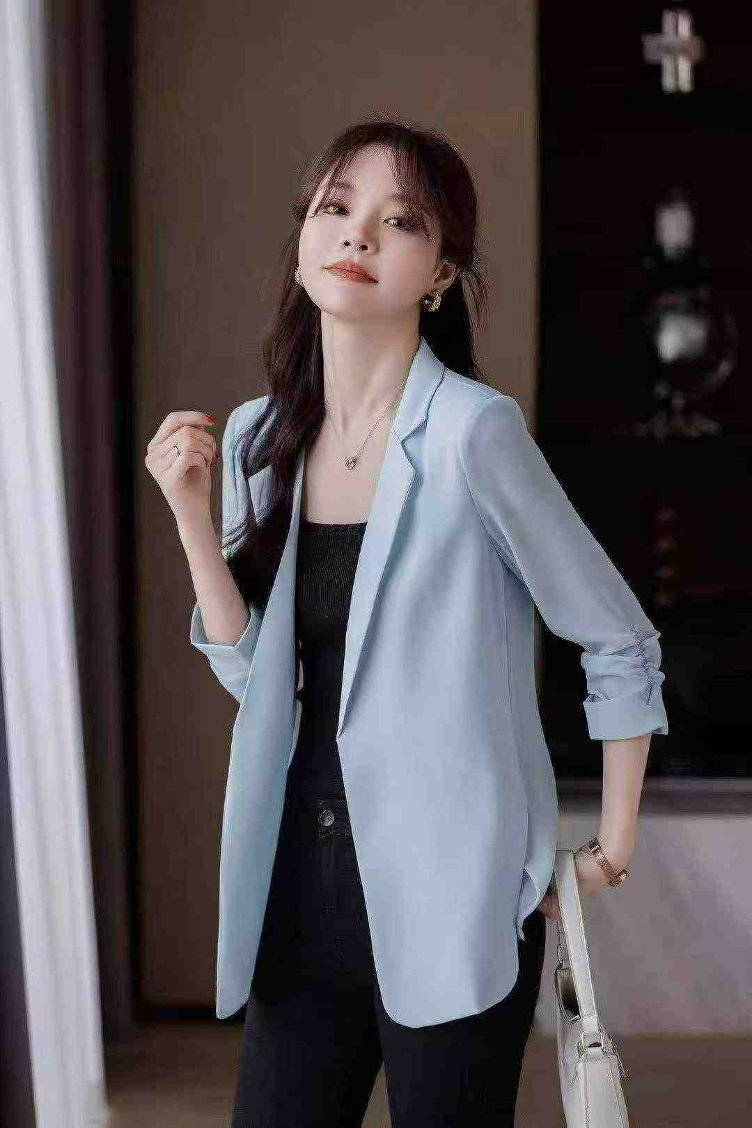 High Quality Women's Mid-sleeve Blazer, 570 Pieces, 3 Colors, Sizes S-4XL - Image 2