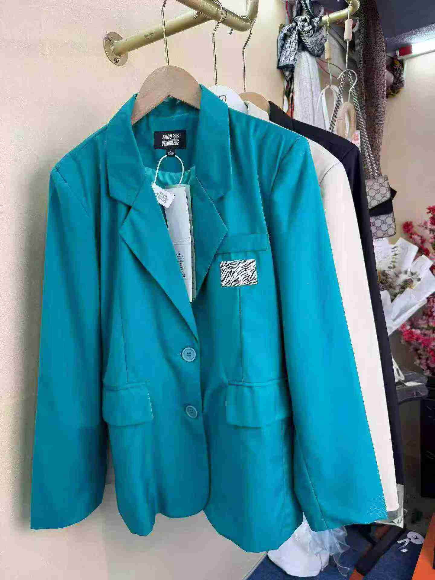 Korean Loose British Style Blazer Top, 3 Colors, S-XL, 743 Pieces - Image 6