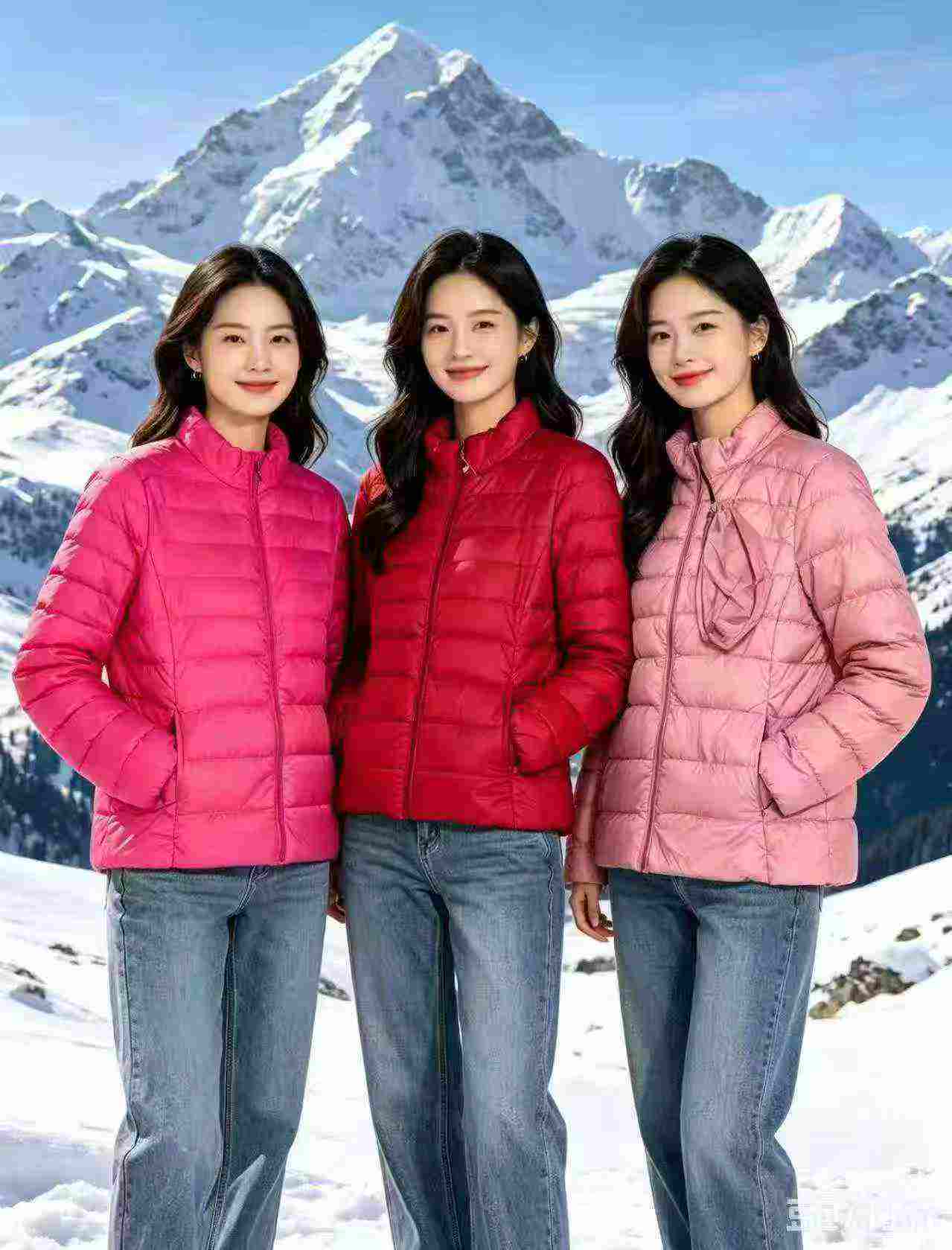 2492 Pcs Clearance High Quality Women's 90 Down Lightweight Stand Collar Down Jackets - Image 2