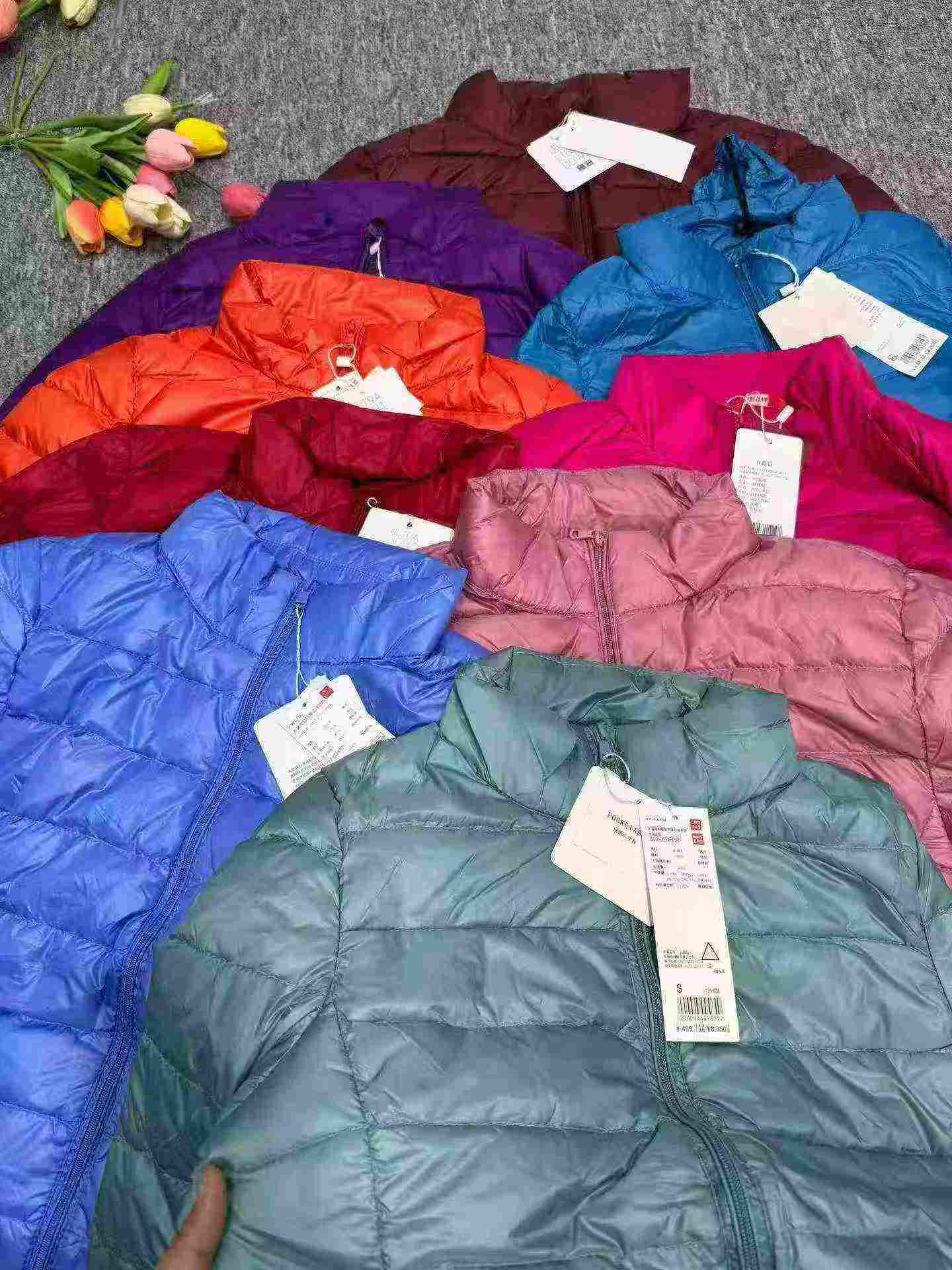 2492 Pcs Clearance High Quality Women's 90 Down Lightweight Stand Collar Down Jackets - Image 7