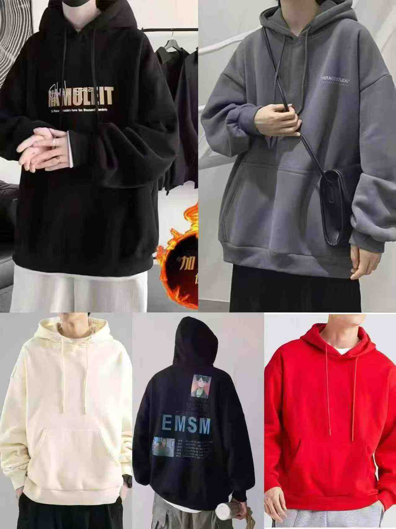 Men's Thickened Fleece Sweatshirts 258 Pieces Clearance - Image 4