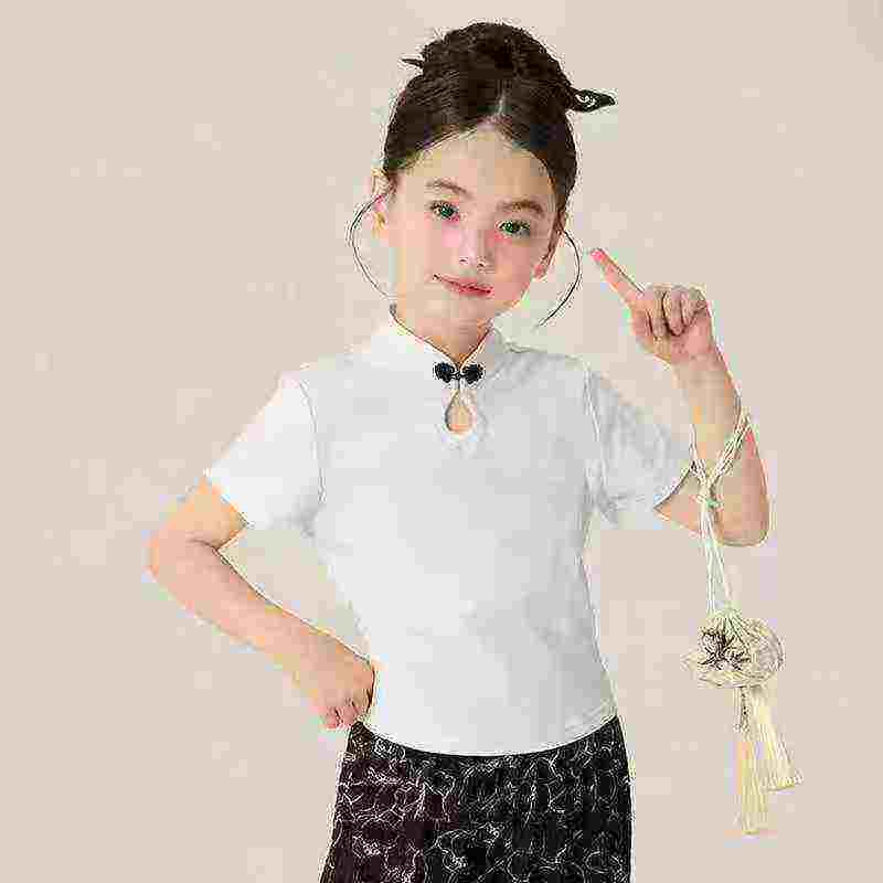 Cerca de 260 Peças de Camisetas de Algodão de Verão de Estilo Chinês para Crianças Grandes - Image 2