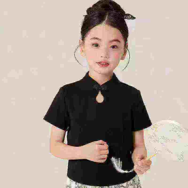 Cerca de 260 Peças de Camisetas de Algodão de Verão de Estilo Chinês para Crianças Grandes - Image 3