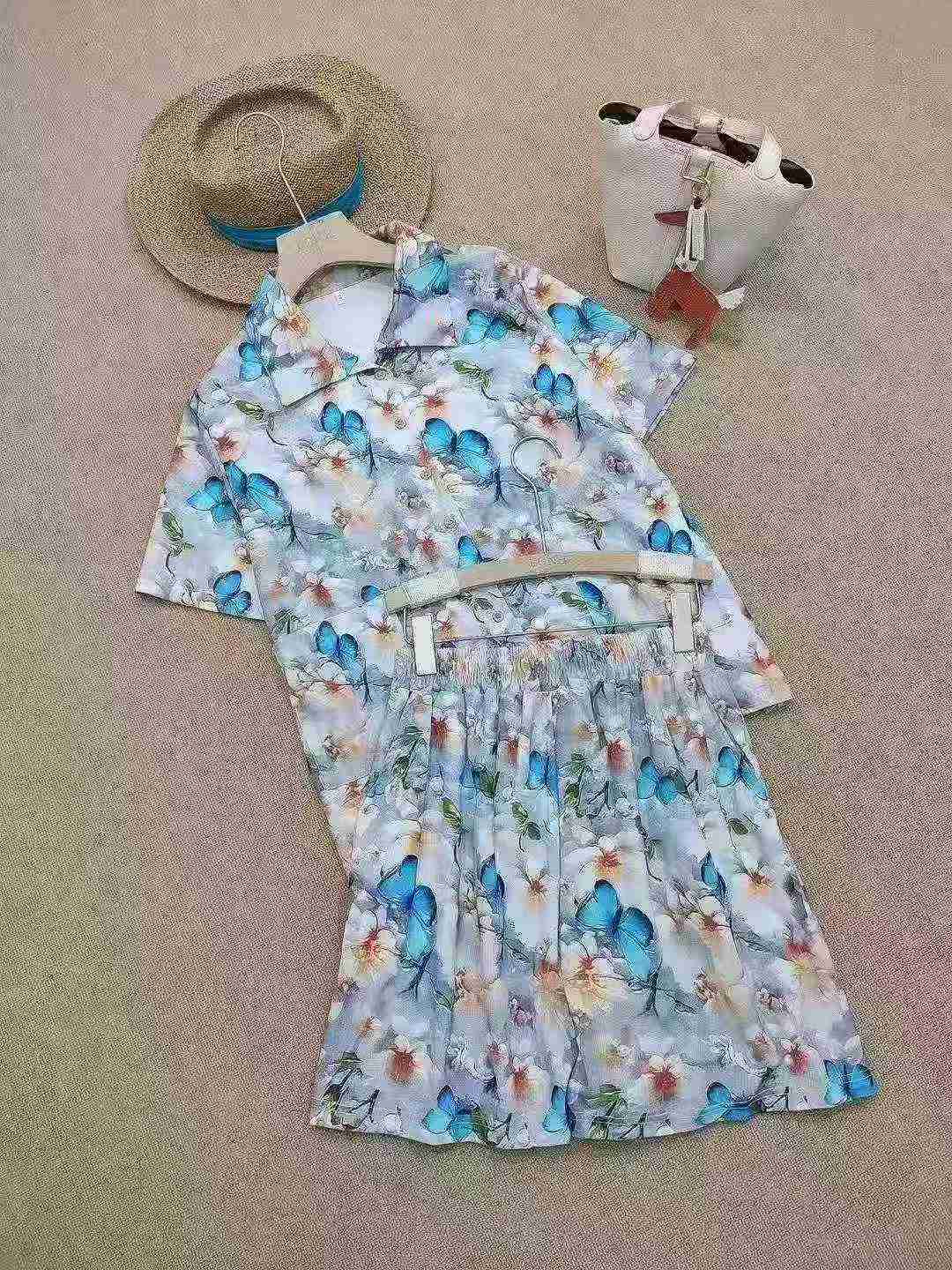 Clearance 1568 Sets Fashion Loose Button Shirt & Shorts Two Piece Set - Image 4