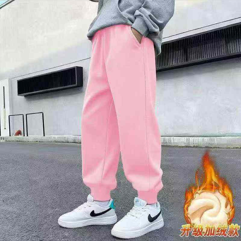 2115 Buah Celana Sweatpants Anak Berlapis Fleece Penghabisan Stok - Image 3