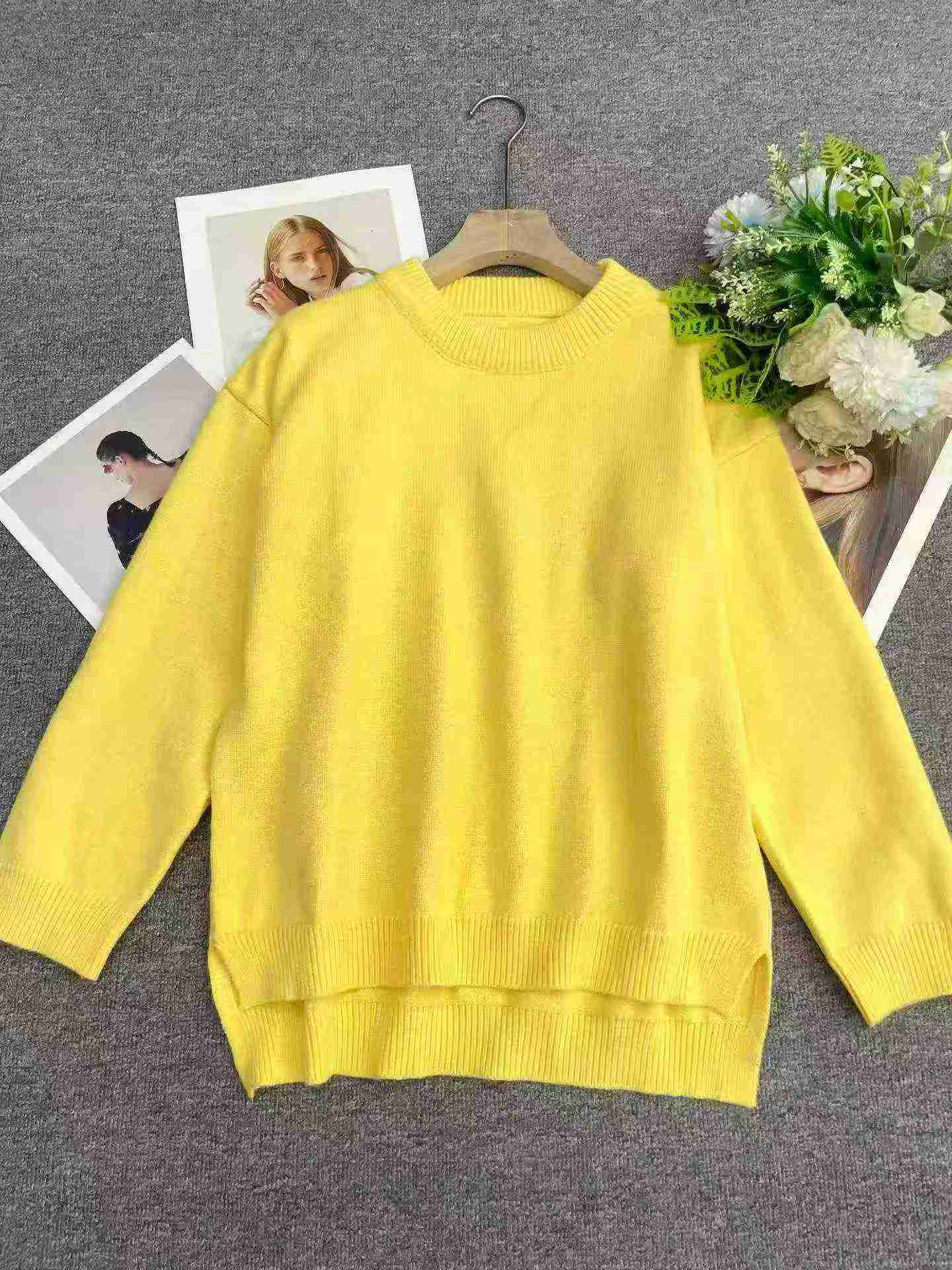 118 Pcs Korean Style Loose Asymmetric Knit Sweaters - Image 2