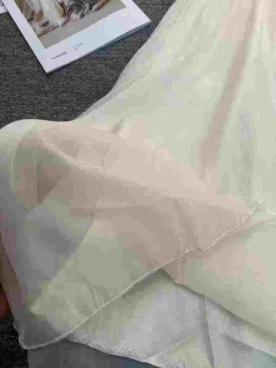About 130 Pcs High Quality Summer White Mesh A-line Skirts For Petite Women - Image 7