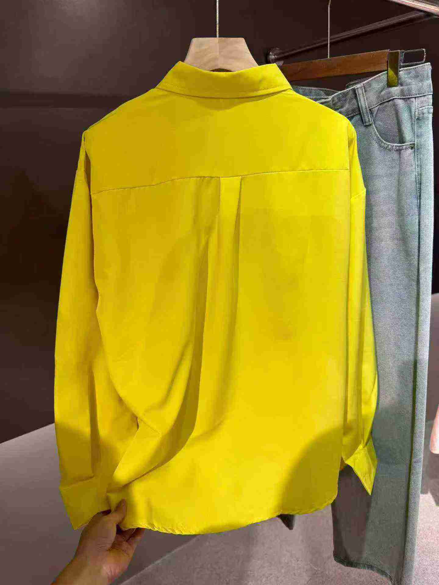 Korean Style Casual Embroidered Yellow Shirt Jacket 391 Pieces - Image 4