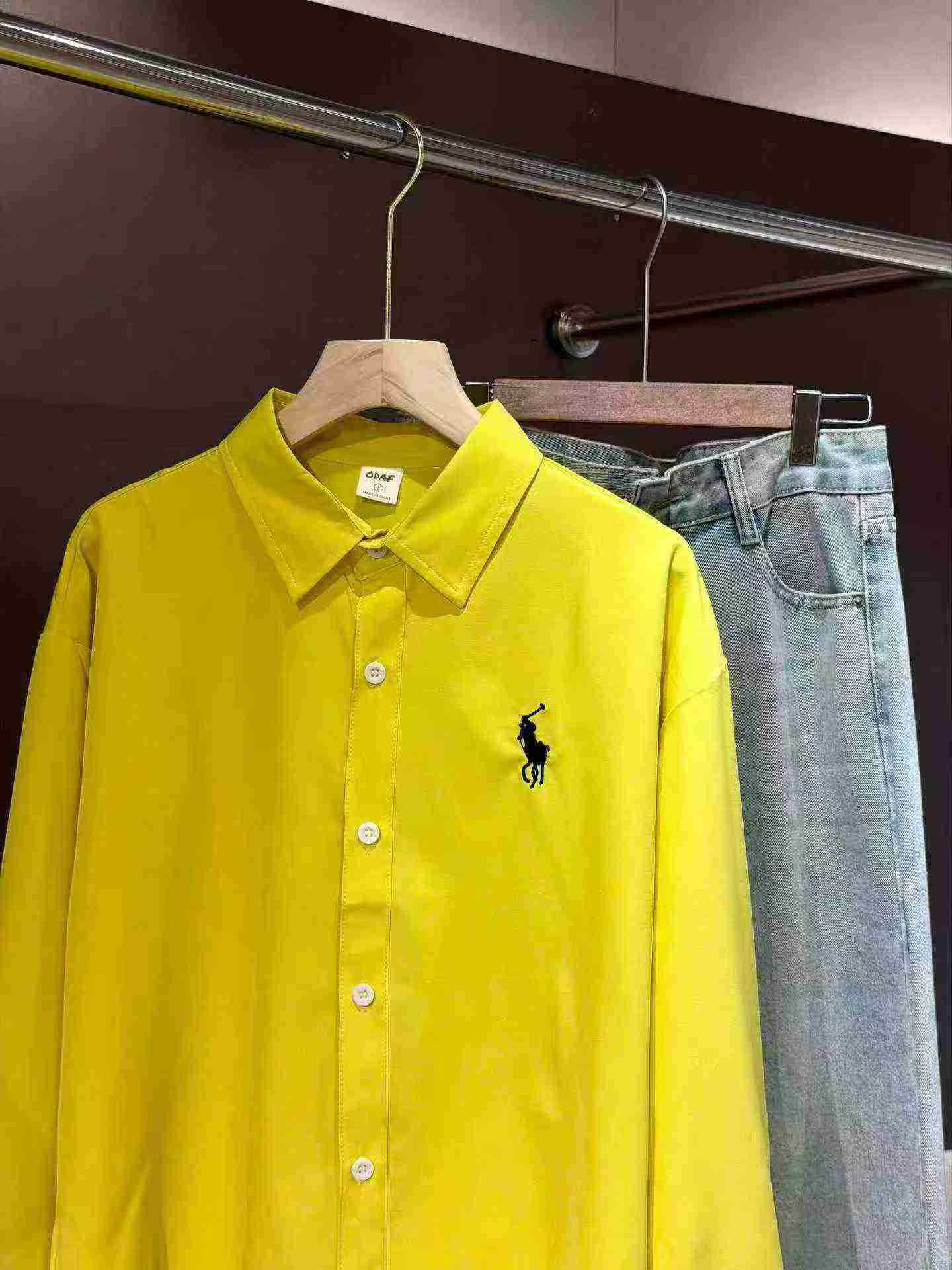 Korean Style Casual Embroidered Yellow Shirt Jacket 391 Pieces - Image 7
