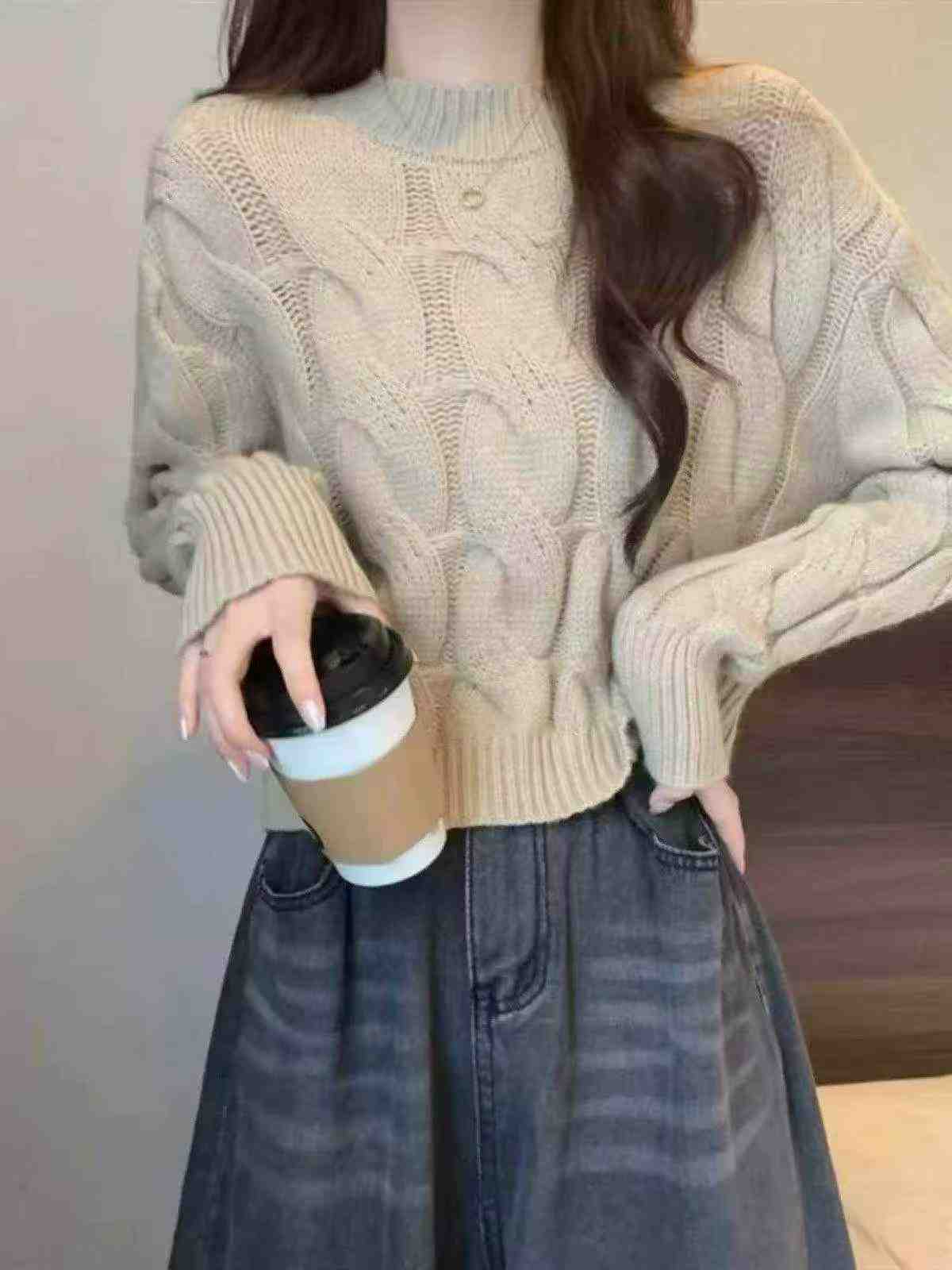 45 Pieces Physical Store Recycled Twisted Knit Pullover Sweaters - Image 6