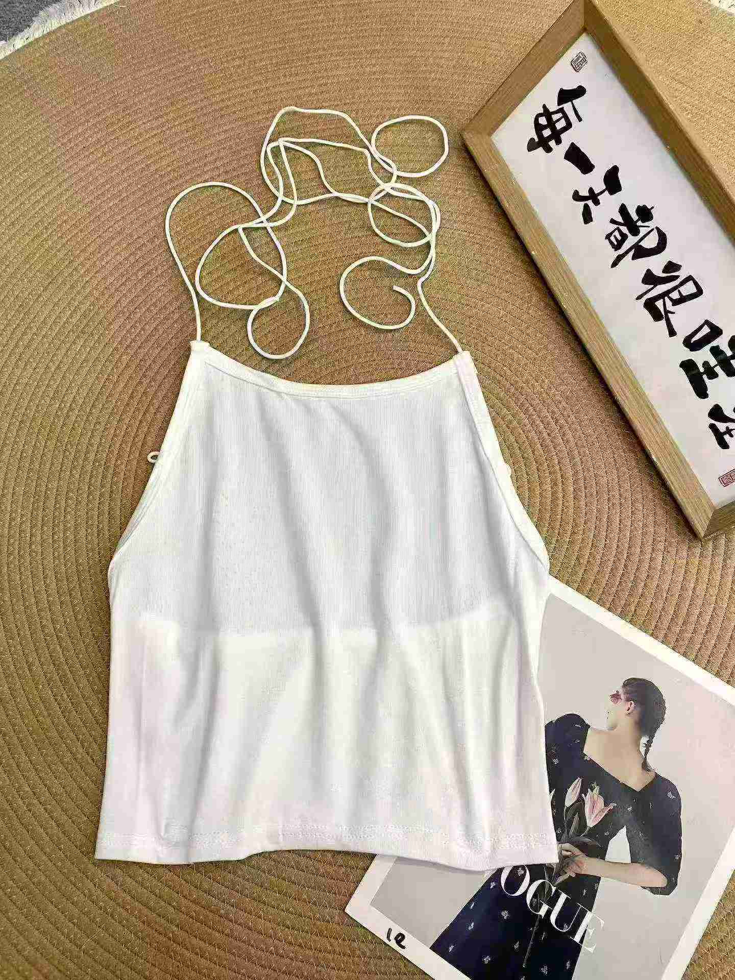 125 Keping Baju Atas Cami Halter Tanpa Belakang Gaya Amerika - Image 2