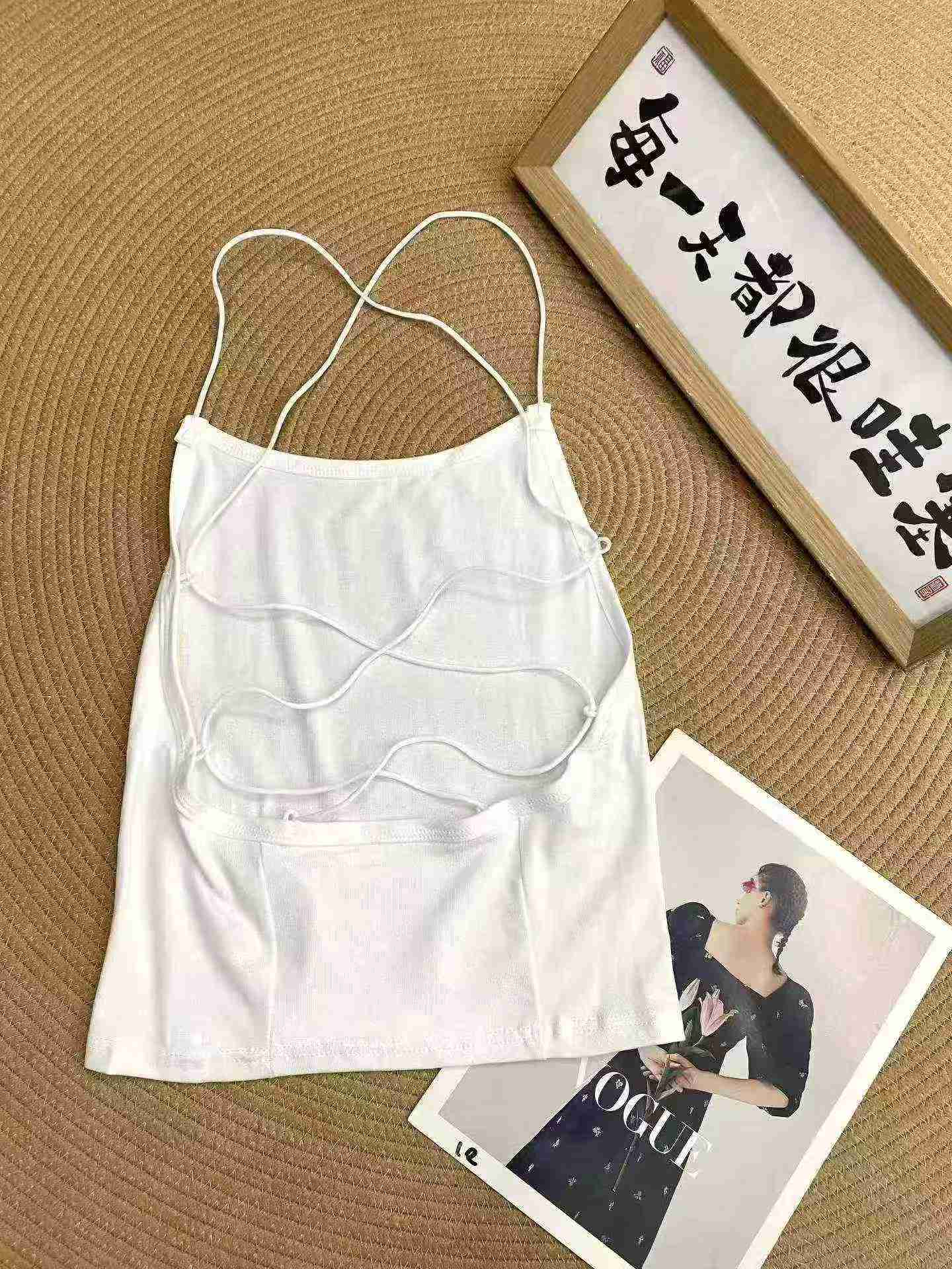 125 Keping Baju Atas Cami Halter Tanpa Belakang Gaya Amerika - Image 3
