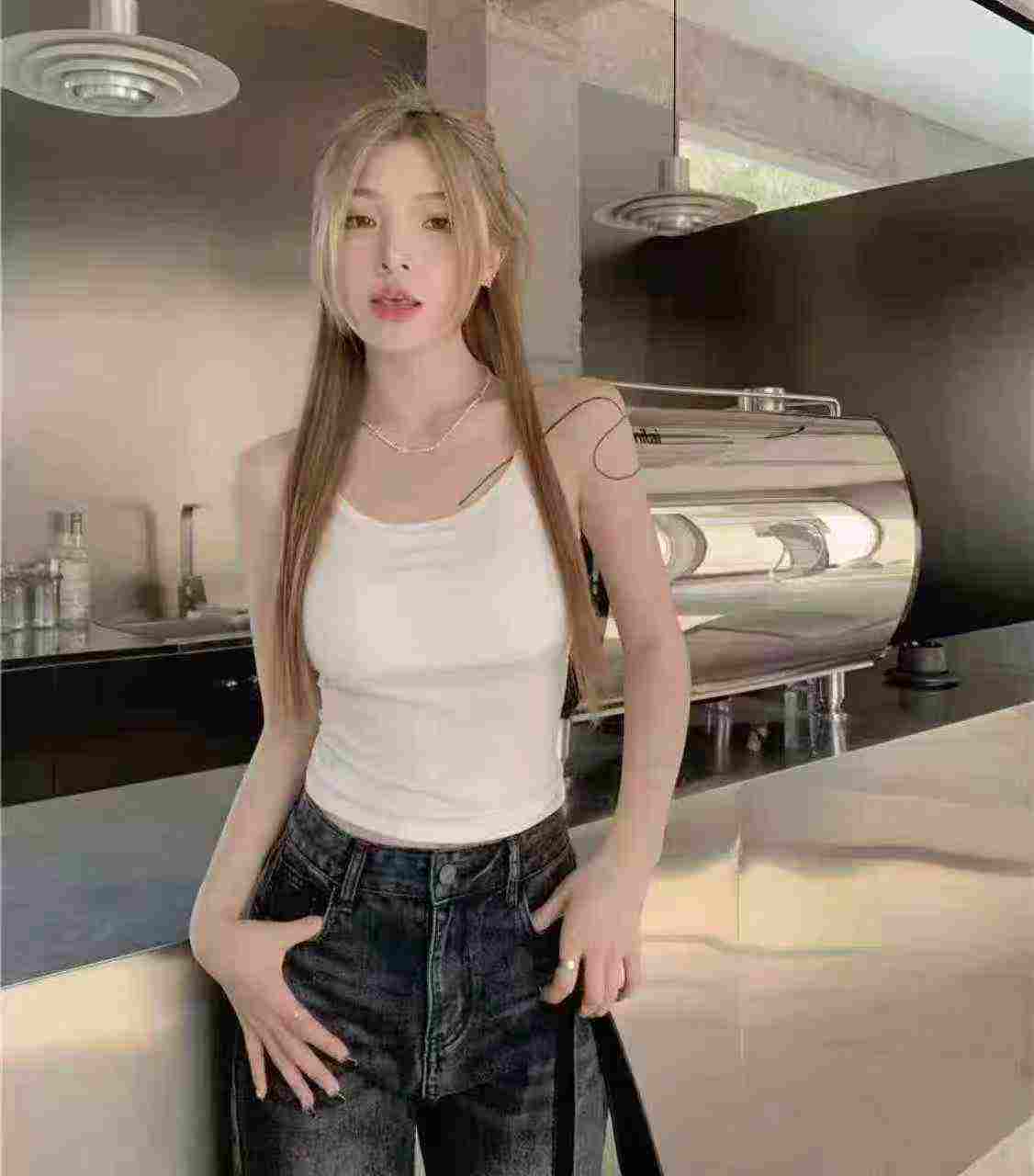 125 Keping Baju Atas Cami Halter Tanpa Belakang Gaya Amerika - Image 4