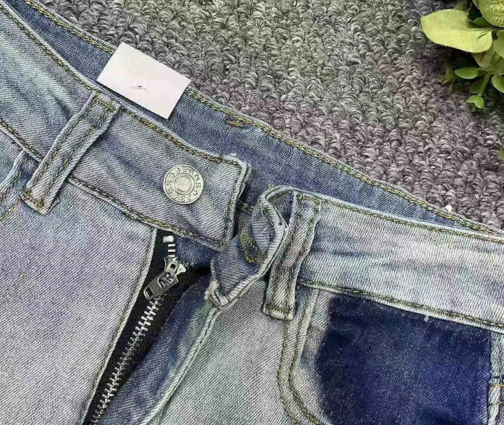 Summer New Designer High Stretch Washed Cotton Denim Cigarette Pants 150 Pcs - Image 9