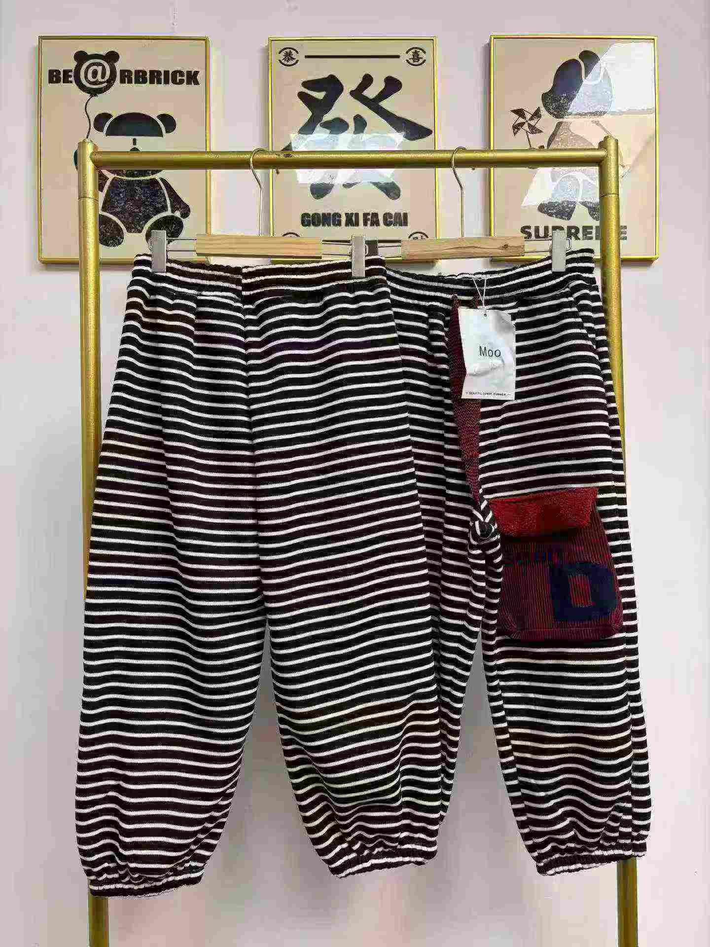 275 Pcs High Quality Autumn Winter Cotton Fleece Striped Cargo Sweatpants - Image 5