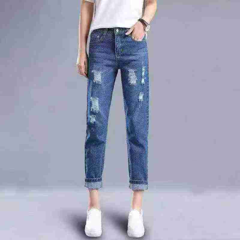 Women's High Waist Ripped Loose Harem Jeans 187 Pieces Sizes S-XXL - Image 2