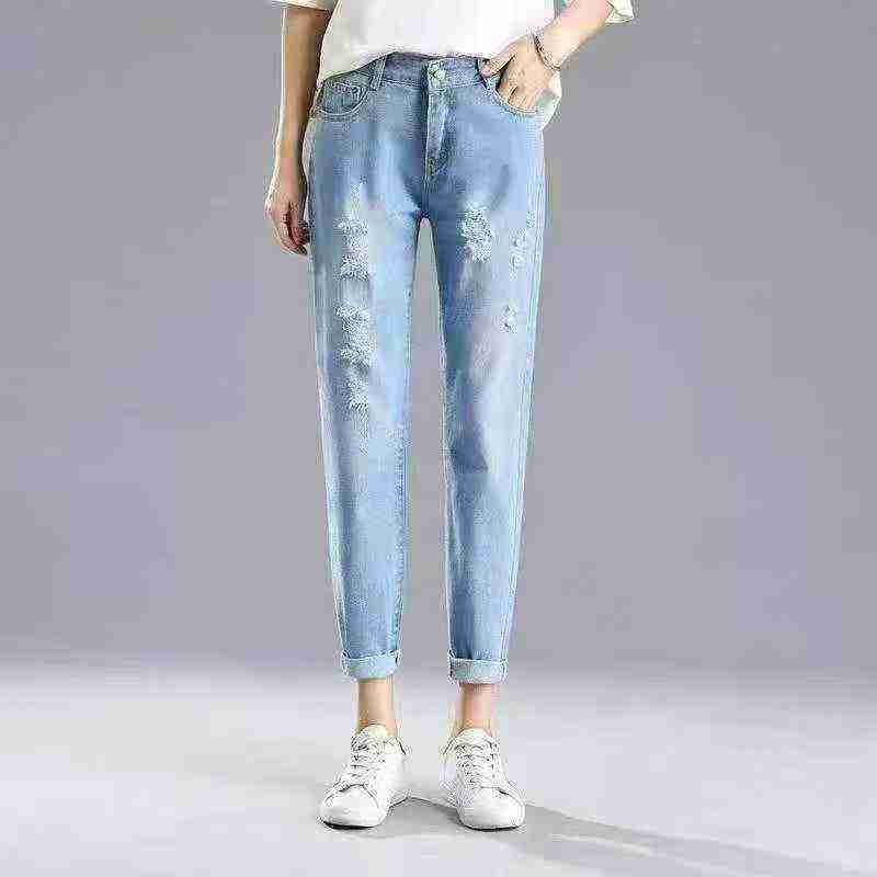 Women's High Waist Ripped Loose Harem Jeans 187 Pieces Sizes S-XXL - Image 4