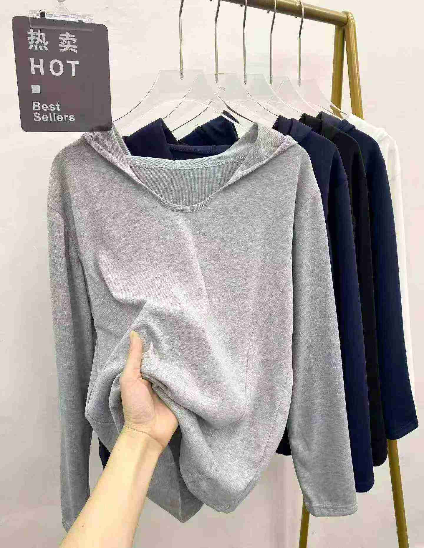 Tops con capucha de estilo coreano, 1076 piezas - Image 4