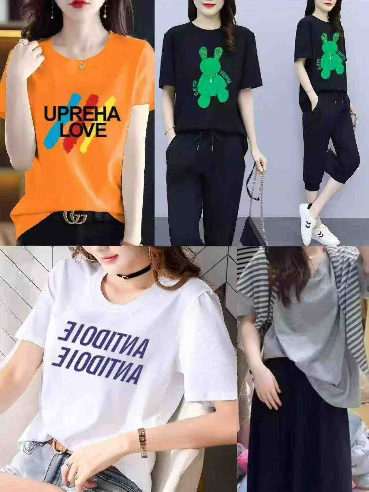 Women's Short Sleeve T-shirts, Total 857 Pieces - Image 7
