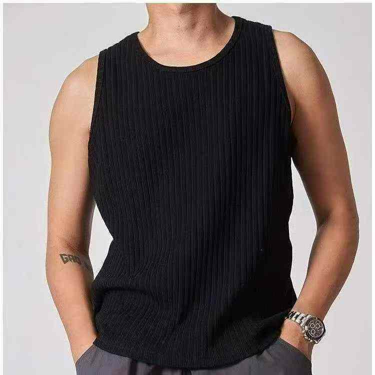 New Summer Men's Casual Loose Ice Silk Stretch Tank Top 355pcs - Image 3