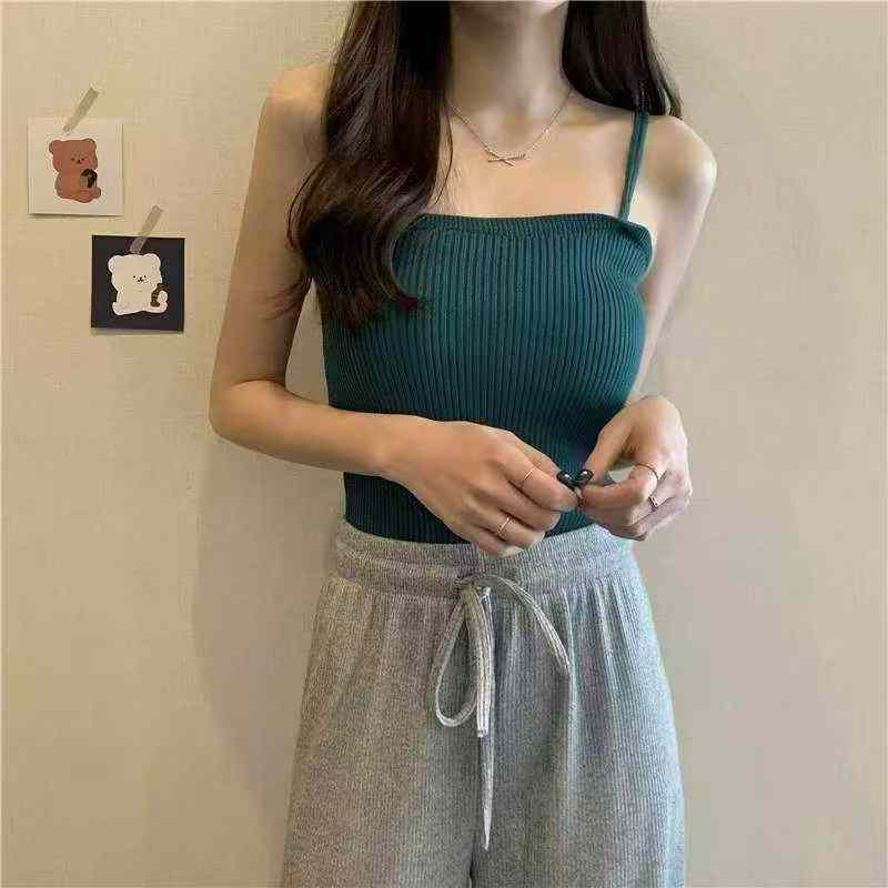 295 Pcs New Summer Plain Slim Elastic Knit Cami Tank Top - Image 6