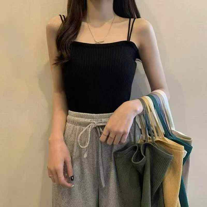 295 Pcs New Summer Plain Slim Elastic Knit Cami Tank Top - Image 8