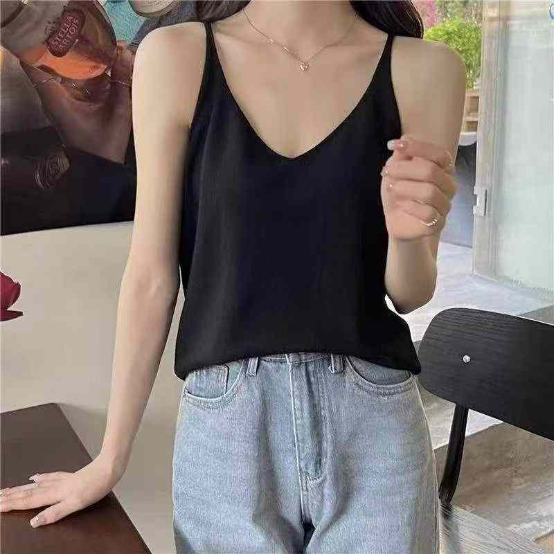 Summer New Plain Loose Ice Silk Knit Camisole Tank Tops, 1260 Pieces - Image 7