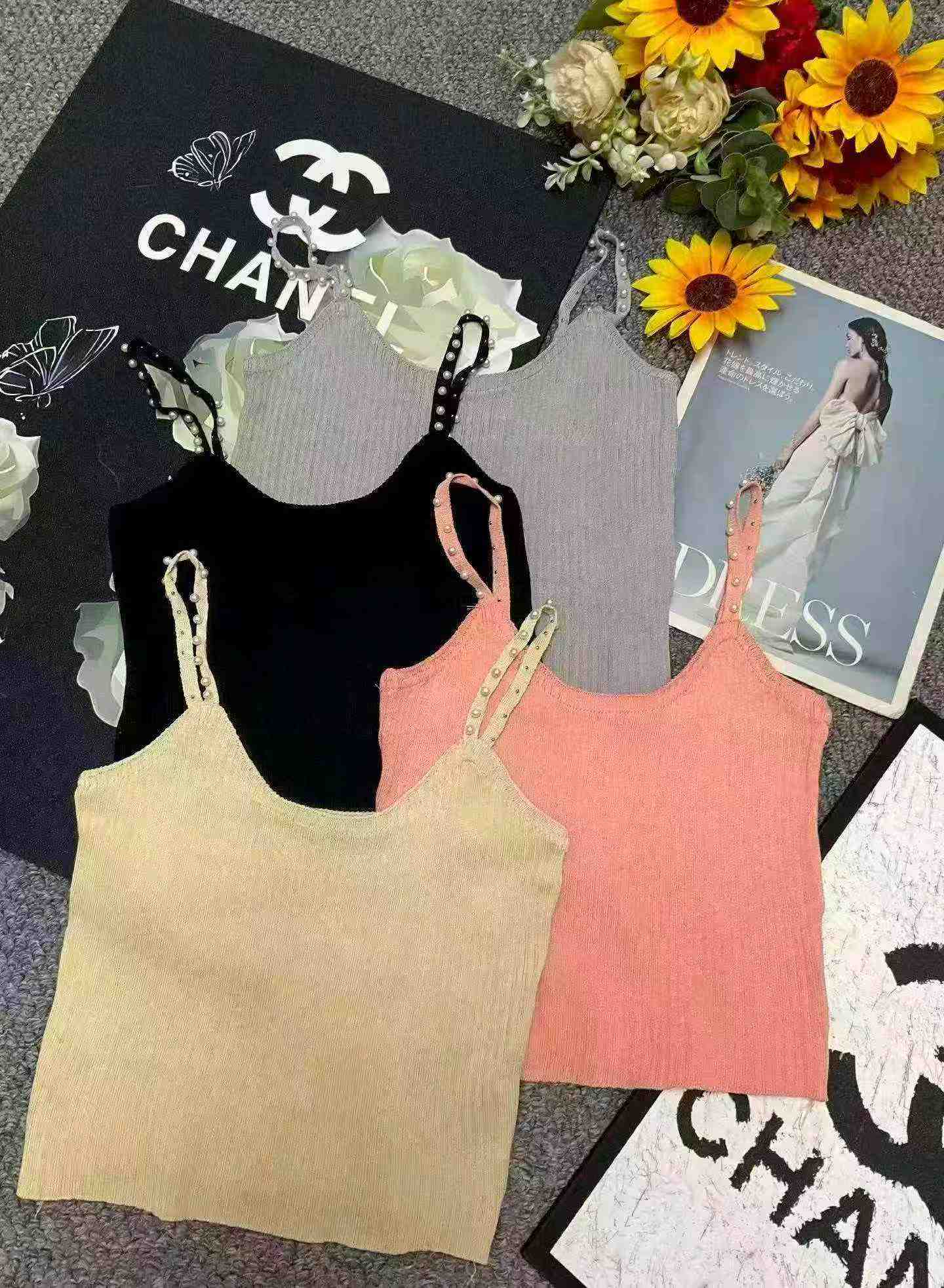 Summer Fresh Beaded Knit Camisole 1050PCS - Image 2