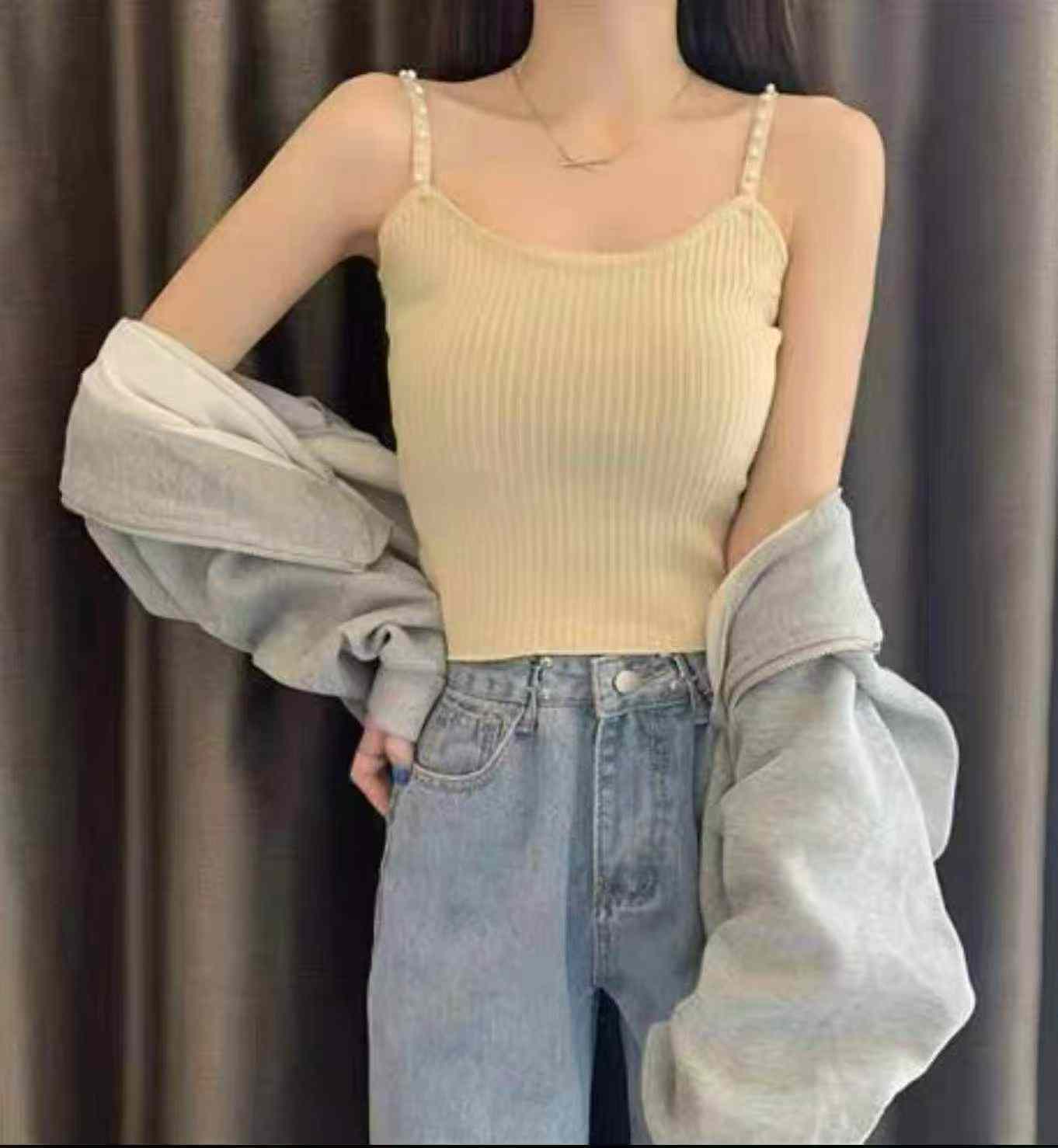 Summer Fresh Beaded Knit Camisole 1050PCS - Image 5