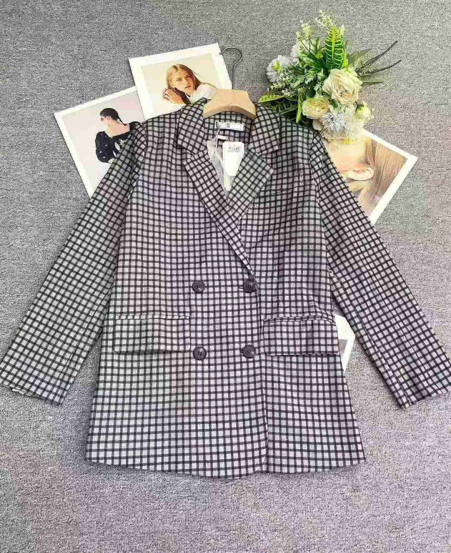 150 Pcs Houndstooth Tweed Blazer Coat - Image 2
