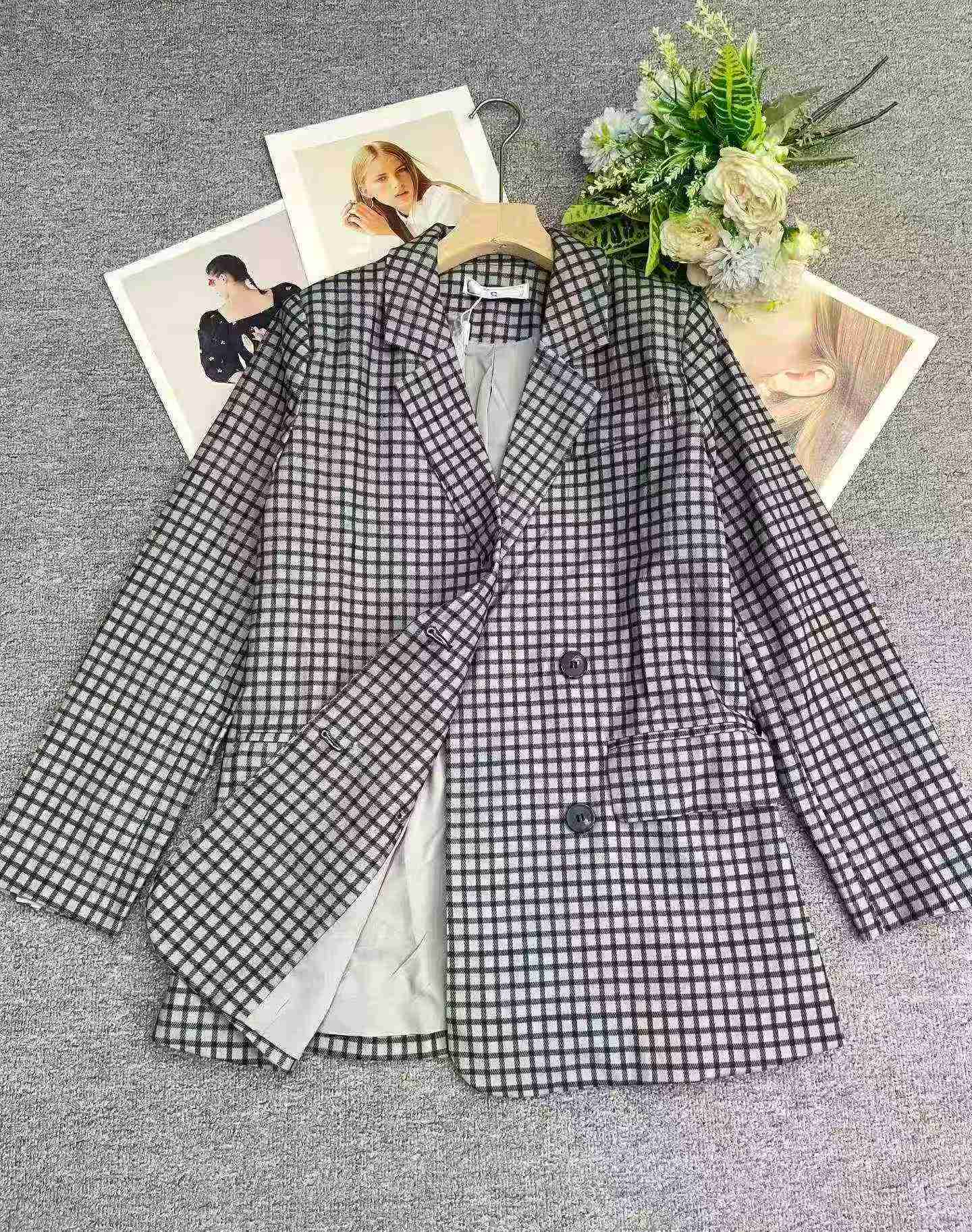 150 Pcs Houndstooth Tweed Blazer Coat - Image 4