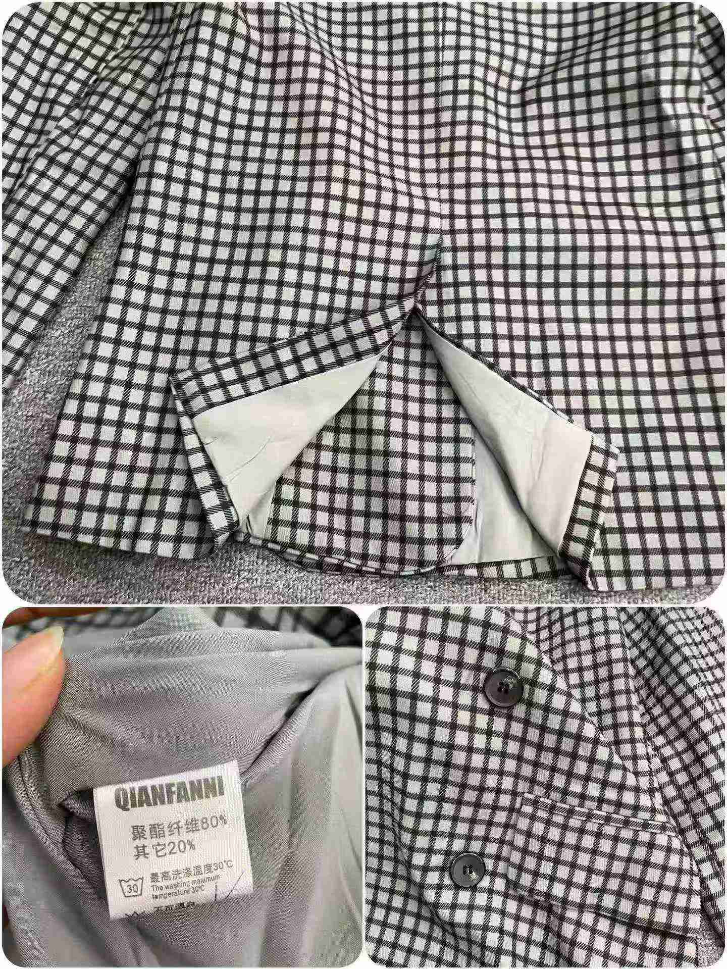 150 Pcs Houndstooth Tweed Blazer Coat - Image 7