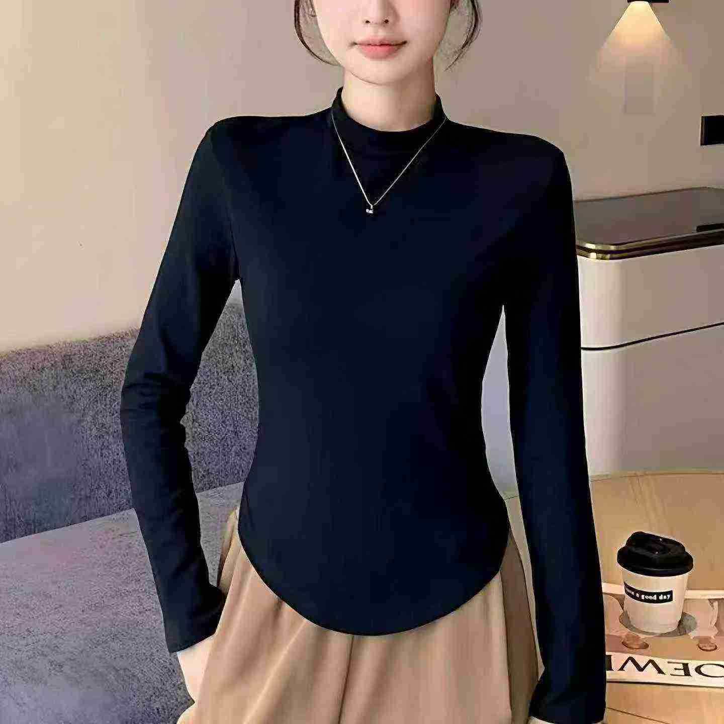 169 Pcs High Quality Black Crew Neck Long Sleeve Irregular Knit Sweater - Image 4