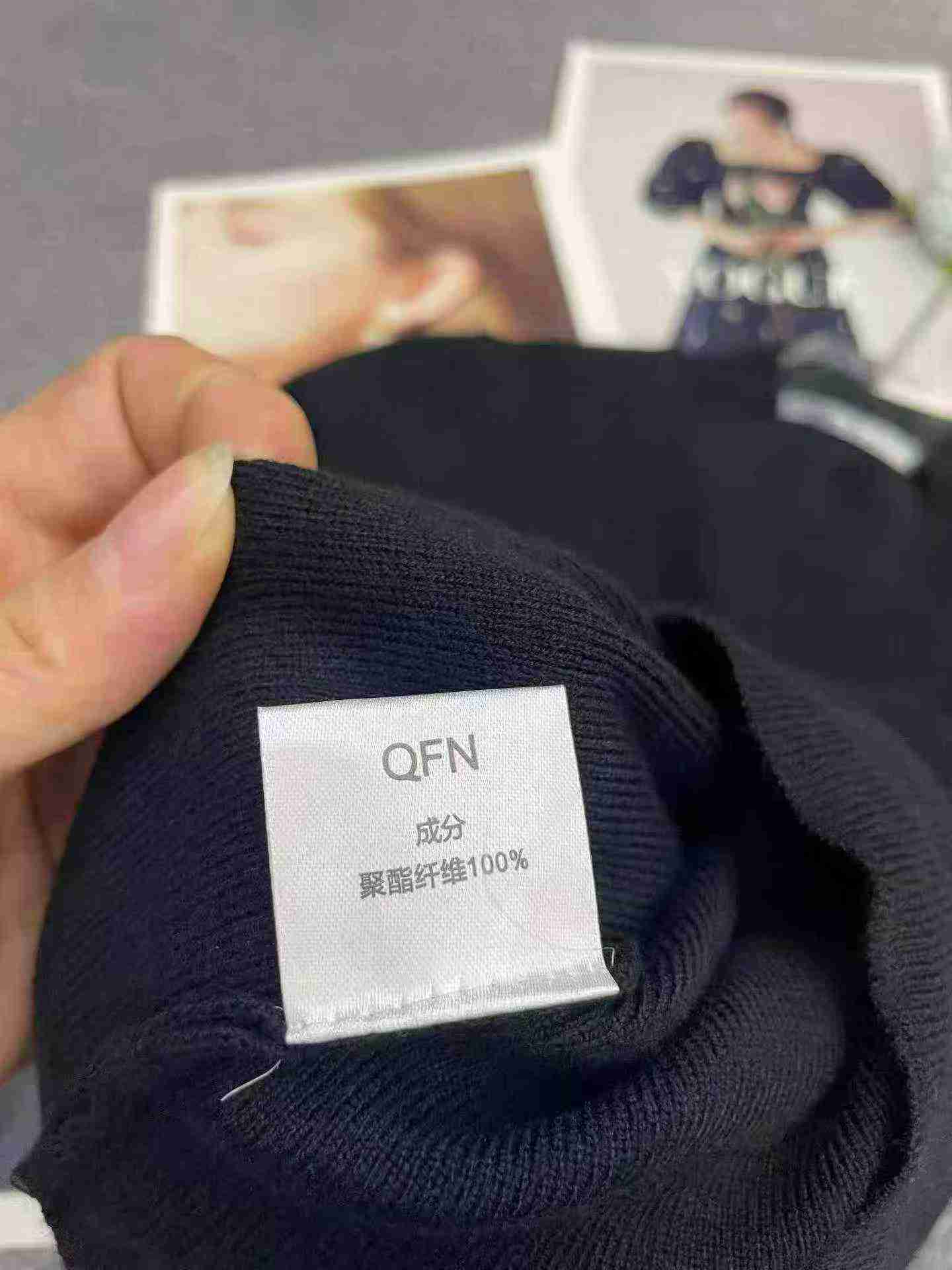 169 Pcs High Quality Black Crew Neck Long Sleeve Irregular Knit Sweater - Image 8