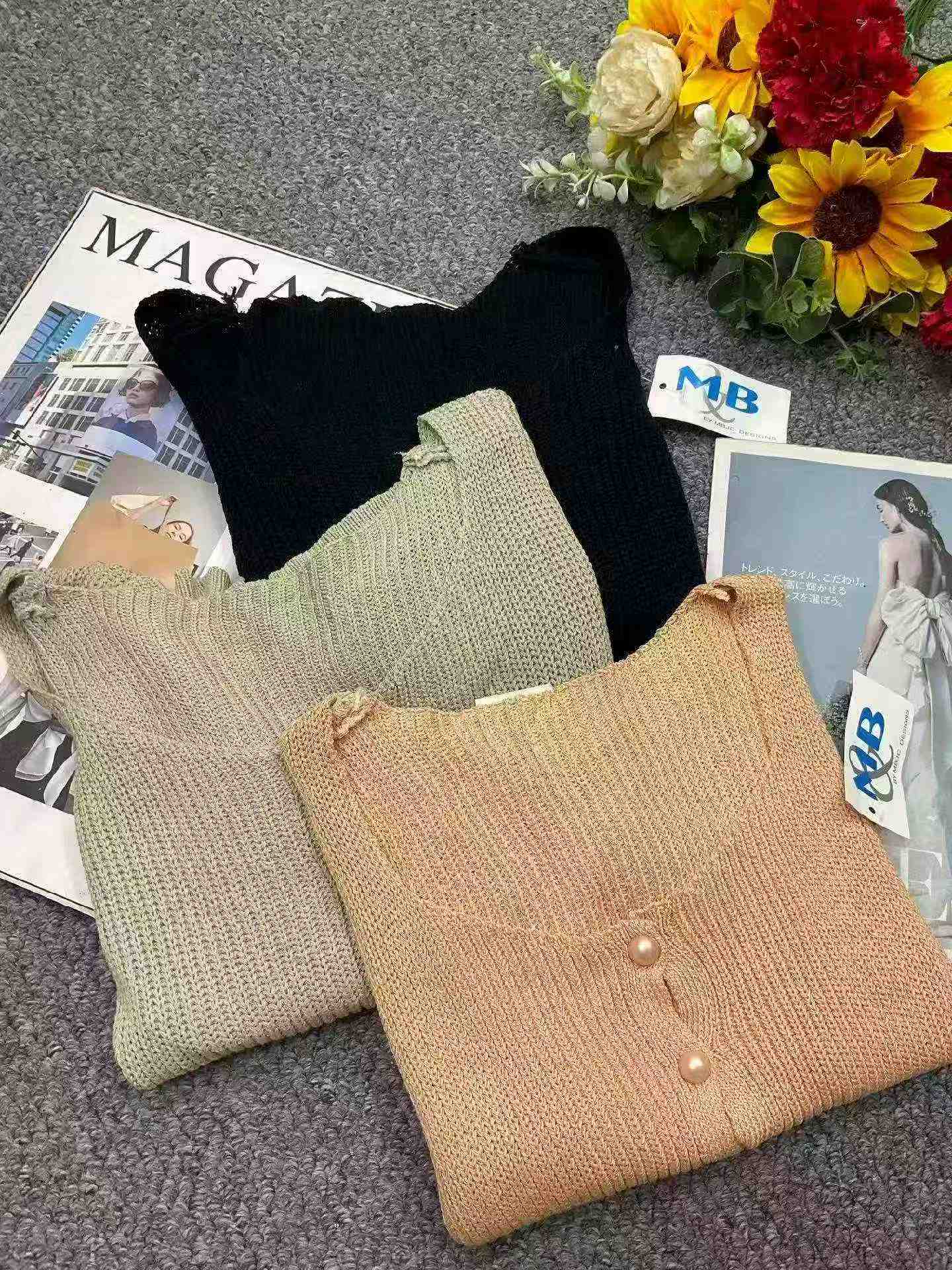 Novo Cardigan de Tricot de Verão de Estilo Coreano, Modelo Cropped com Ajuste de Cintura e Manga Curta, Cerca de 80 Peças - Image 9