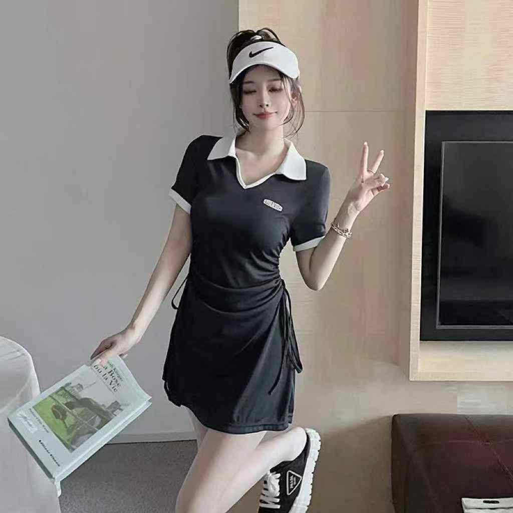 New Summer Slim Waist Polo Dress For Women, About 700 Pieces Stock Wholesale - Image 4