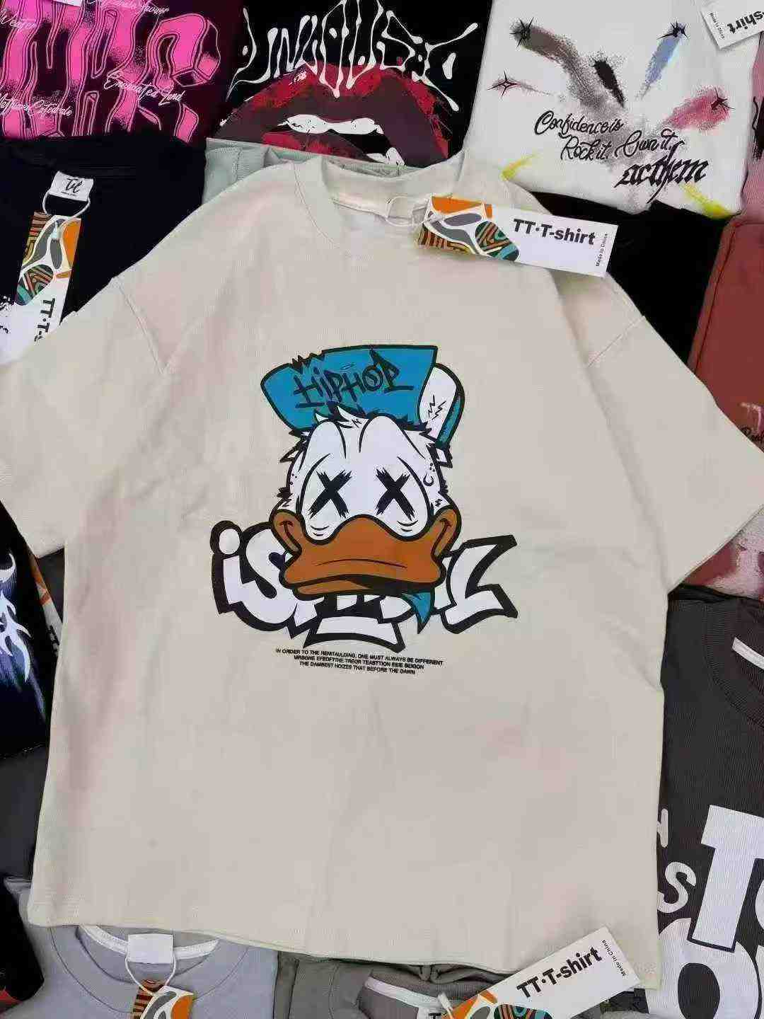 Around 1280 Pcs Unisex Trendy Heavyweight Short Sleeve T-shirts - Image 3