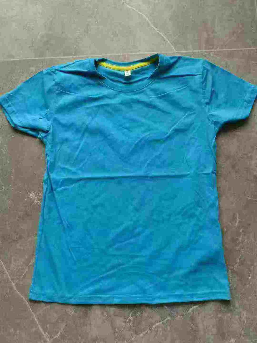 About 1500pcs 100% Cotton Kids Solid Short Sleeve T-shirts Size 90-150 - Image 5