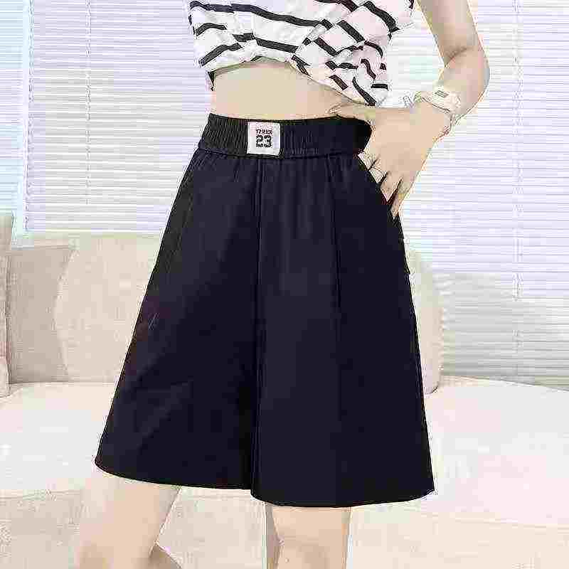 Shorts d'été décontractés amples pour femme, à taille haute, à jambe large, de coupe A, environ 1380 pièces - Image 6