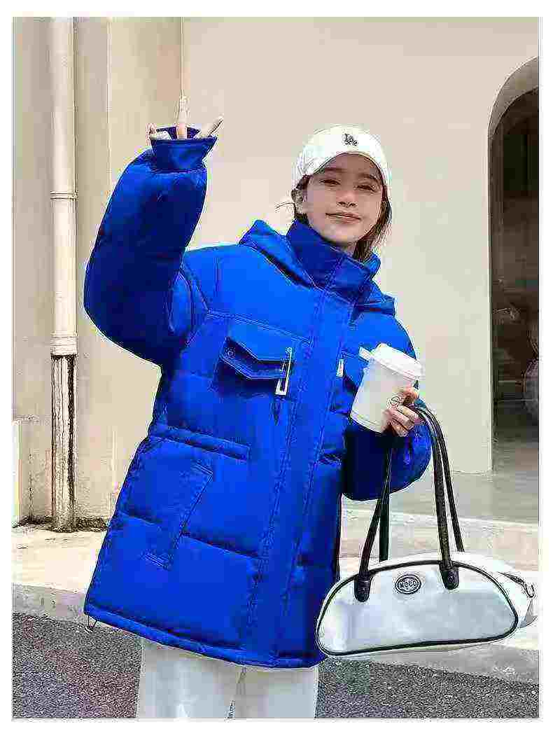 2259 Pieces Klein Blue Thickened Short Women's Padded Cotton Jacket - Image 8