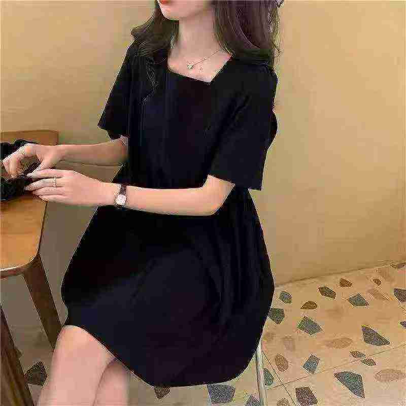 76 Pcs Recycled Korean Style Square Neck Fashion Little Black Dress - Image 6