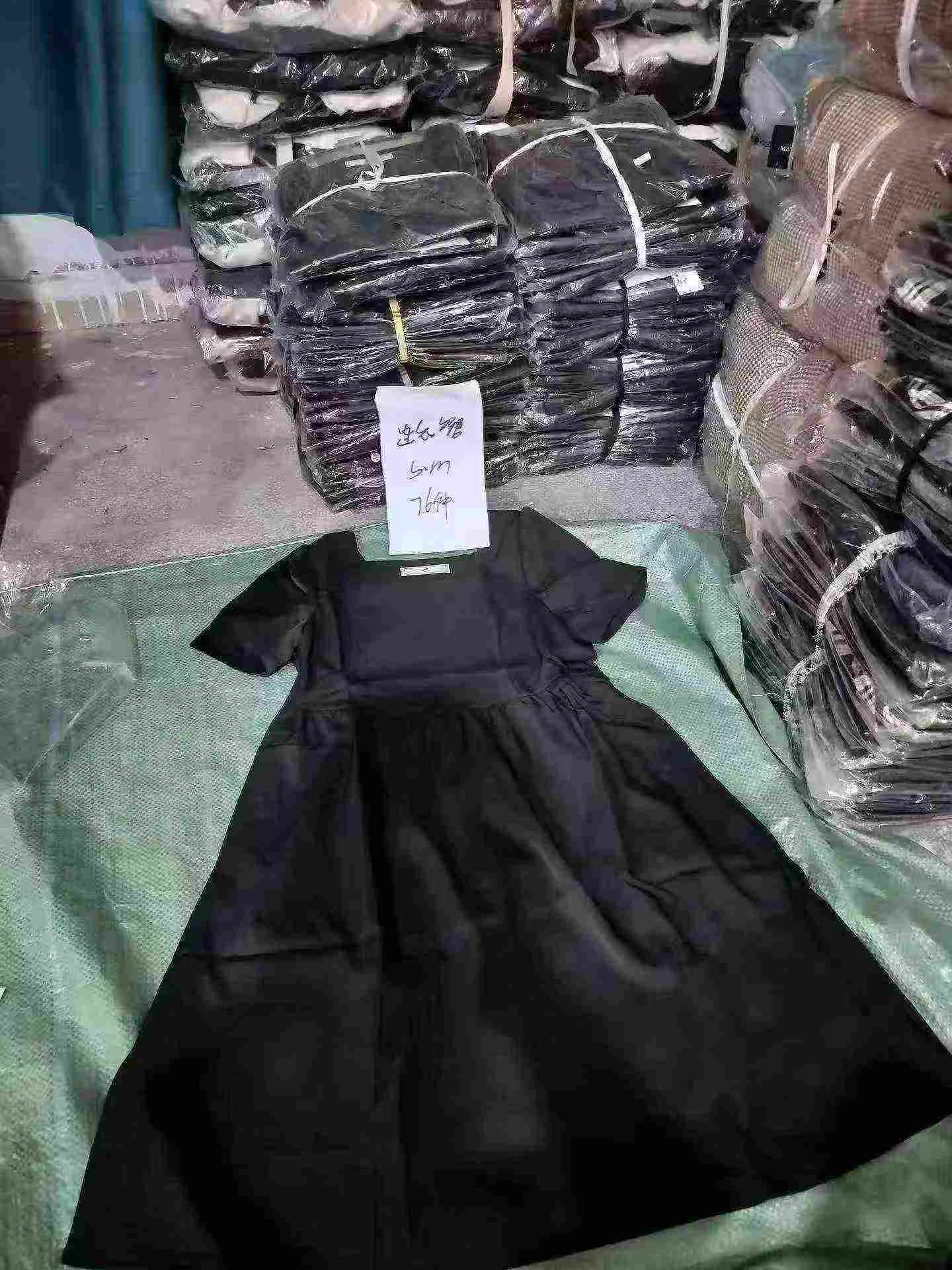 76 Pcs Recycled Korean Style Square Neck Fashion Little Black Dress - Image 9