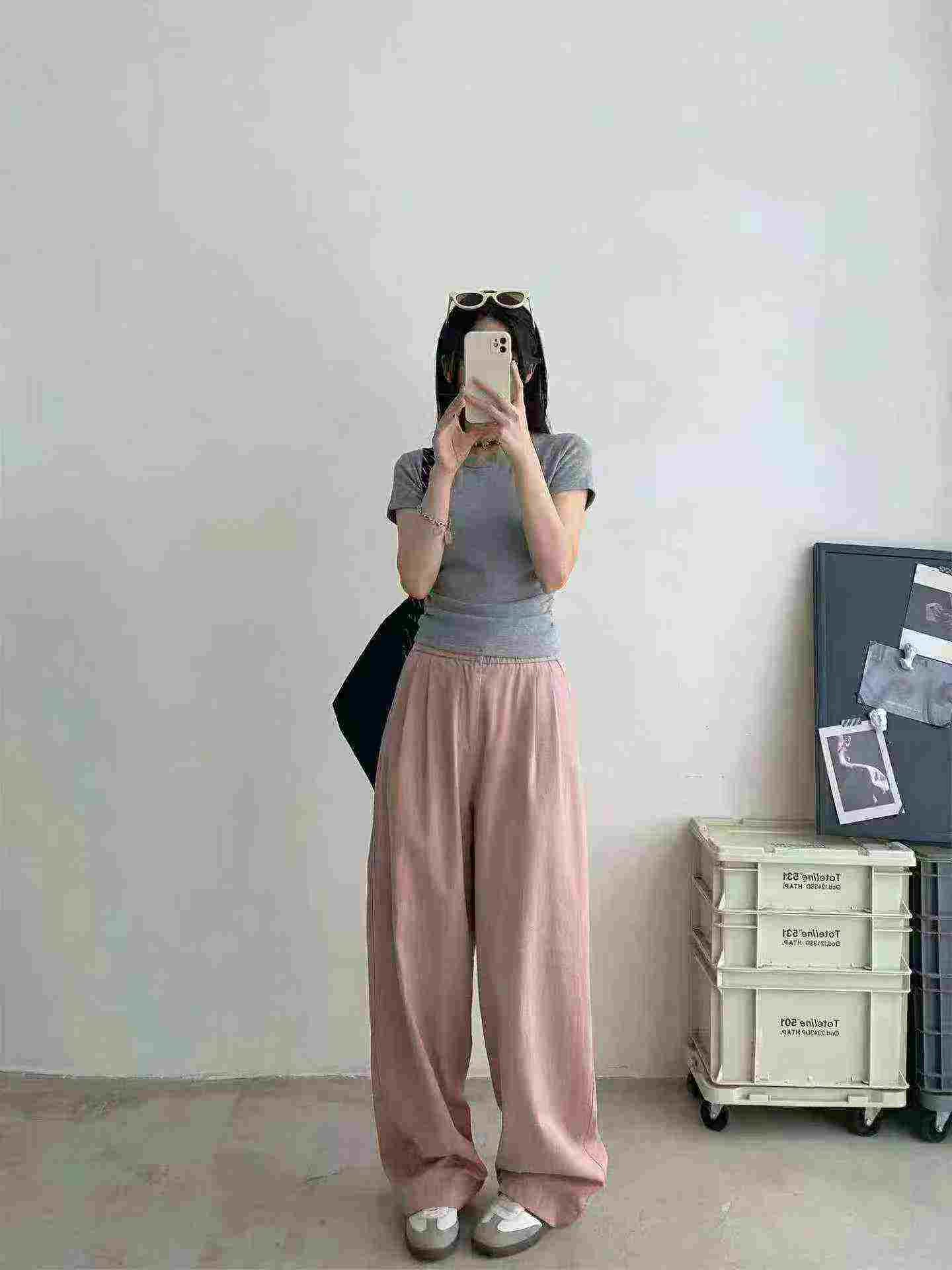 1901 Pieces Pure Cotton Thin Straight Casual Pants - Image 6